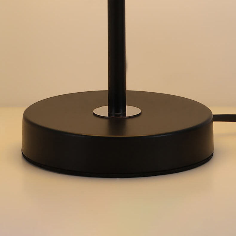 Black White Pleated Metal Table Lamp