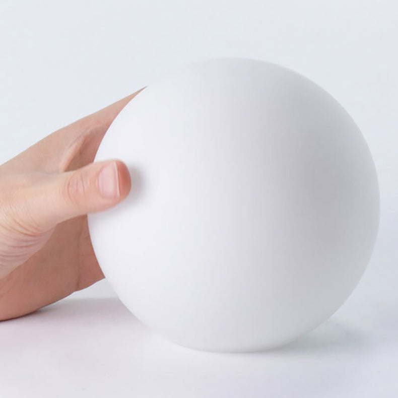 Orb Glass Wood Bedroom Table Lamp