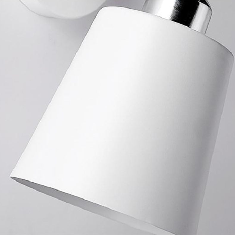 Cylindrical Wooden Iron Bedroom Wall Lamp