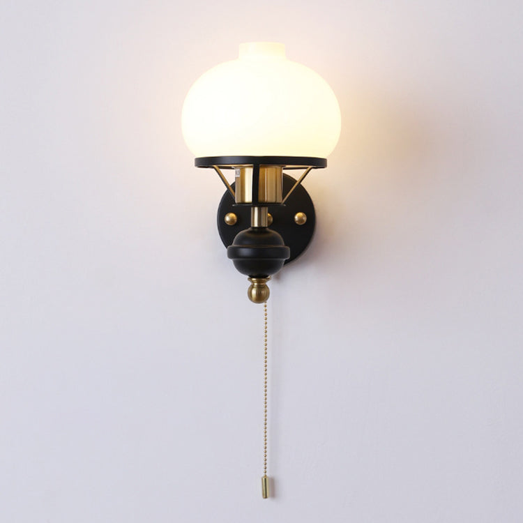Geometric Circle Glass Iron Wall Lamp