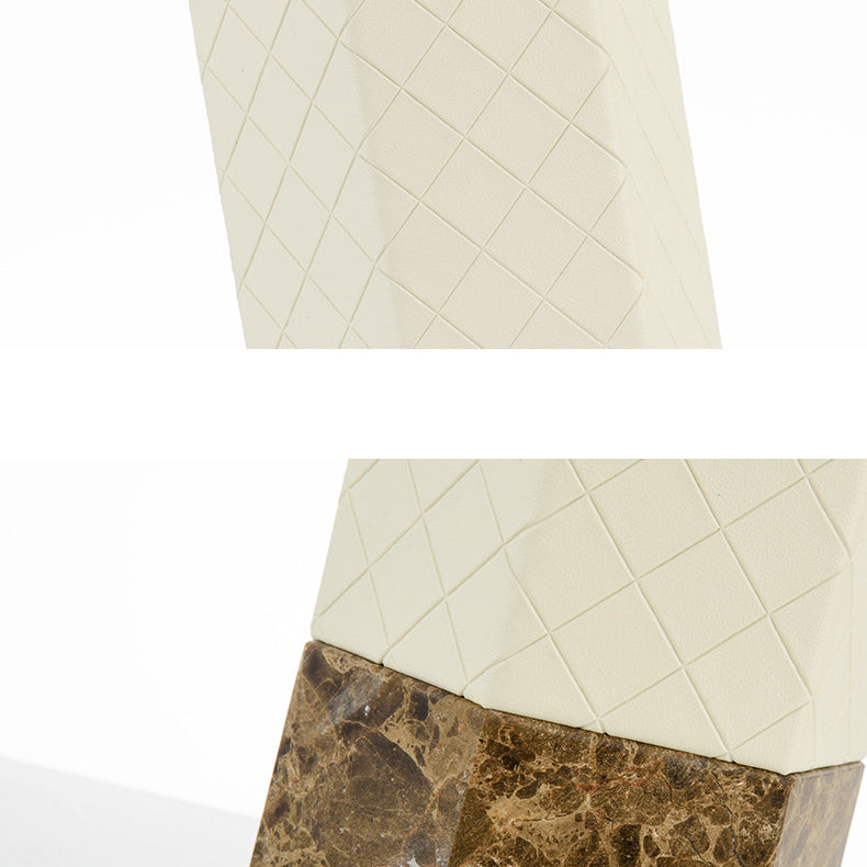 Hexagonal Column Round Marble Table Lamp