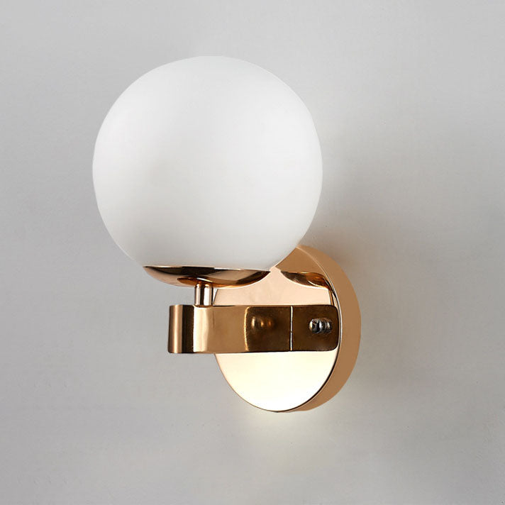 Minimal Round Head Iron Wall Lamp