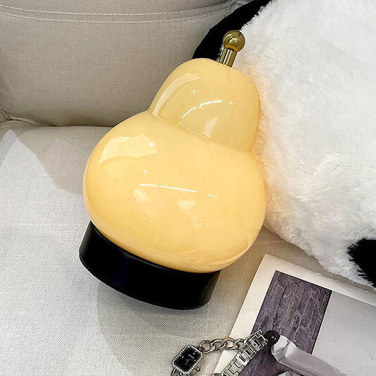 Metal Glass Pear Bedroom Table Lamp
