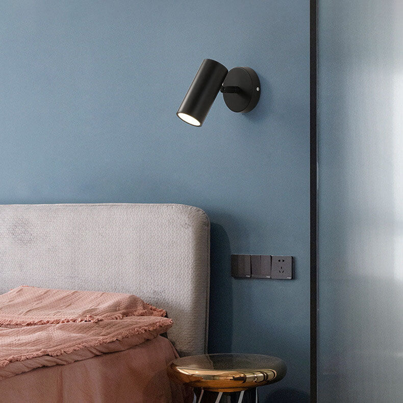 Plated Cylindrical Reading Wall Lamp