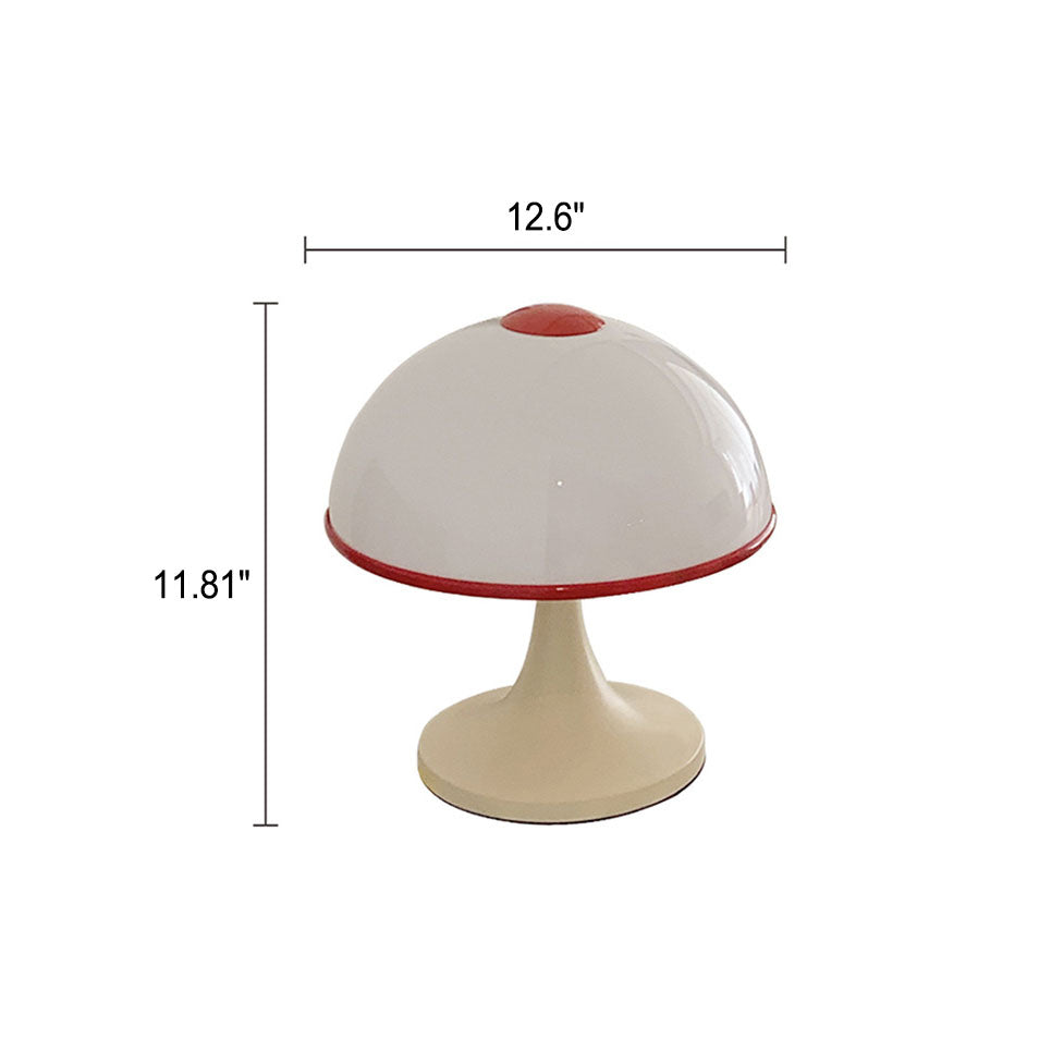 Cream Mushroom Metal Table Lamp