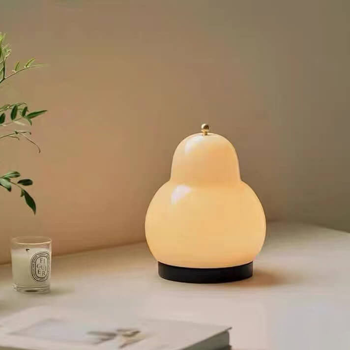 Cream Pear Shape Rechargeable Table Lamp