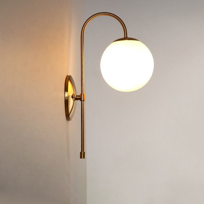 Iron Glass Globe Wall Lamp