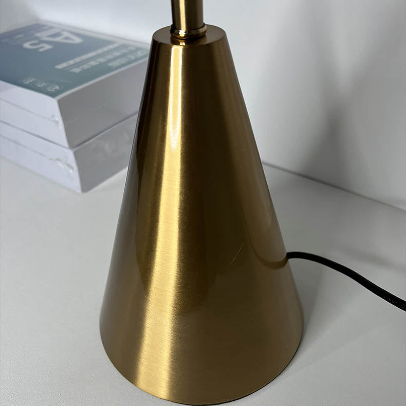 Triangle Hardware Glass Bedroom Table Lamp