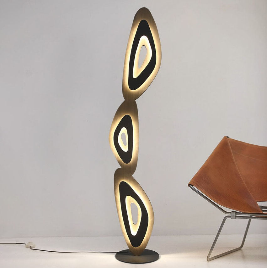 Acrylic Leaves Shadow Hardware Floor Lamp
