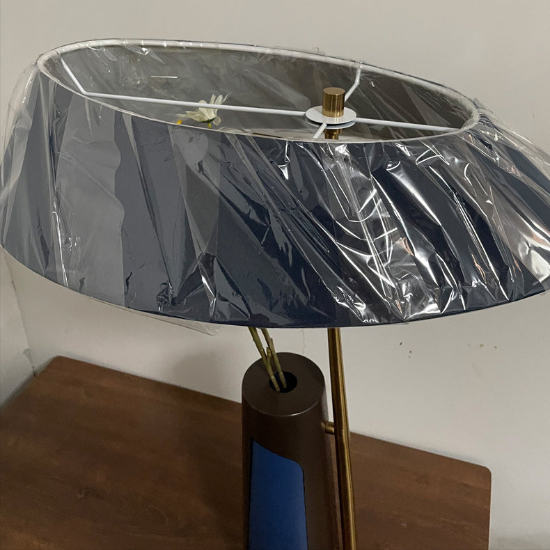 Cylinder Vase Hardware Fabric Table Lamp