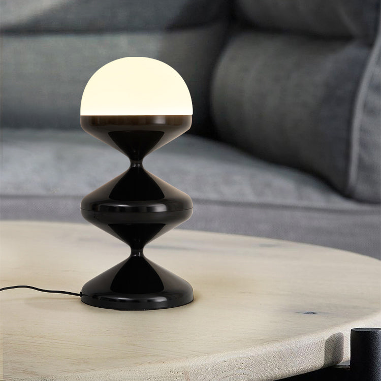 Wave Iron Glass Bedroom Table Lamp