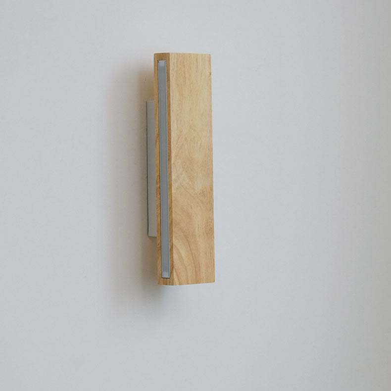 Log Rectangular Flat Rotatable Wall Lamp