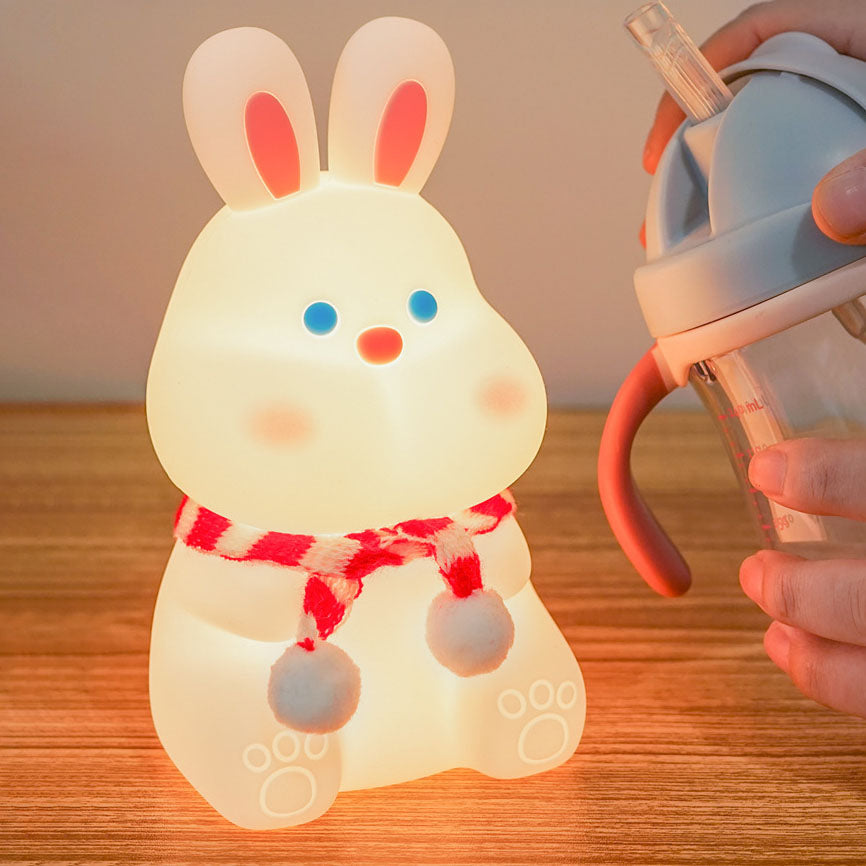 Cartoon Rabbit Silicone Pat Table Lamp