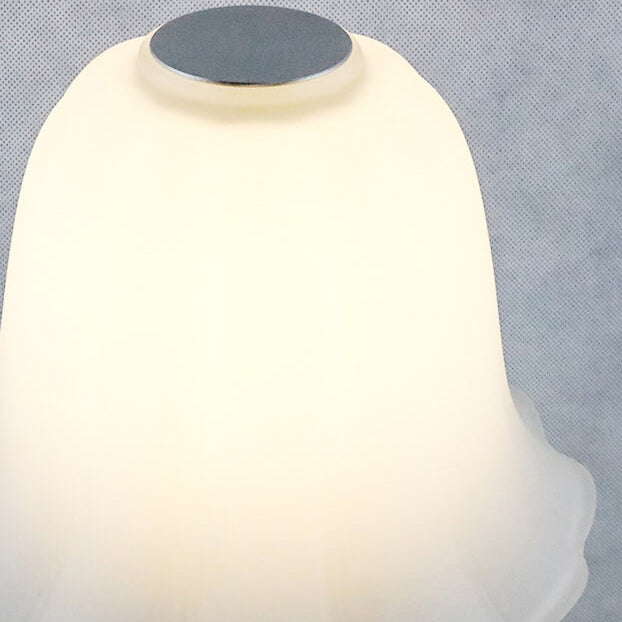 Glass Pod Pleated Pull Table Lamp