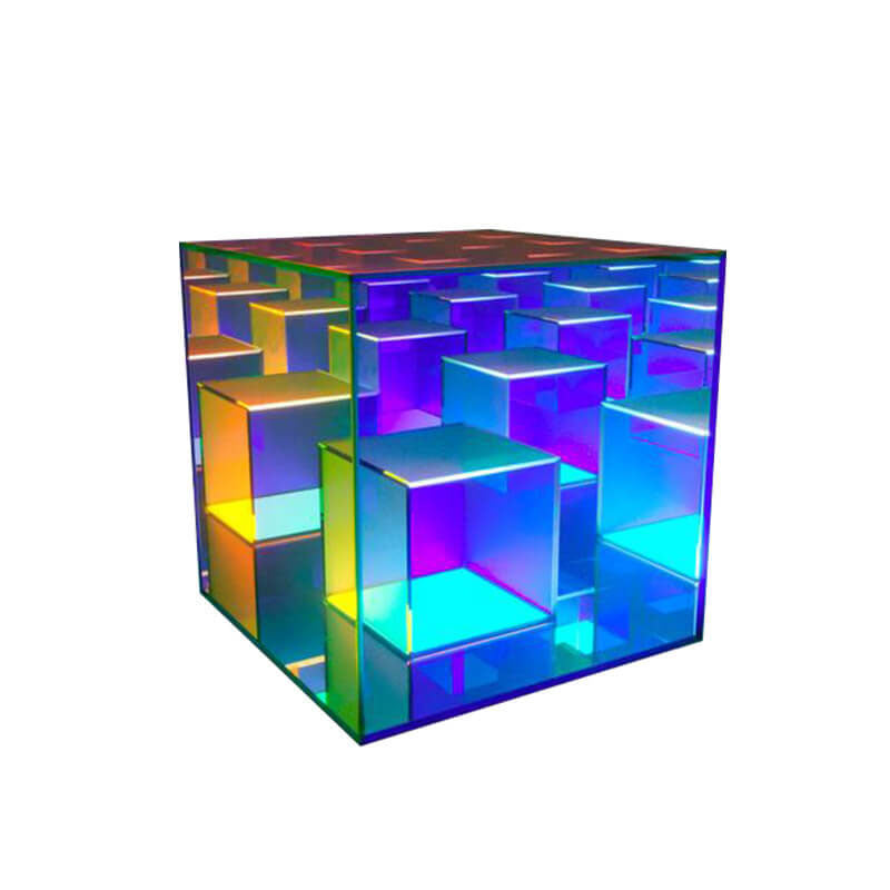 Acrylic RGB Line Rubik's Table Lamp