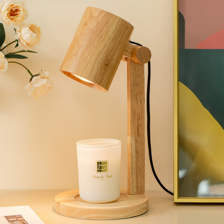 Solid Wood Head Melting Table Lamp