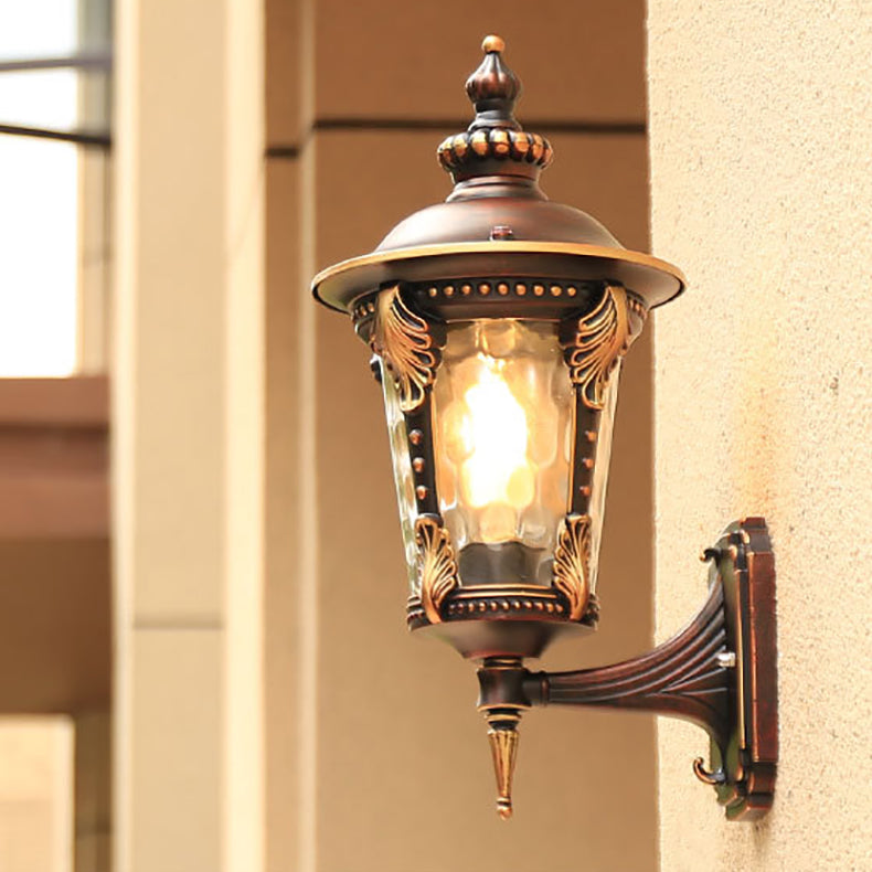 Cylinder Quadrilateral Aluminum Glass Outdoor Light
