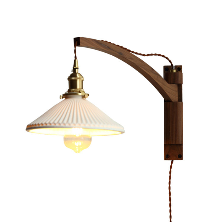 Homestay Telescopic Ceramic Folding Wall Lamp