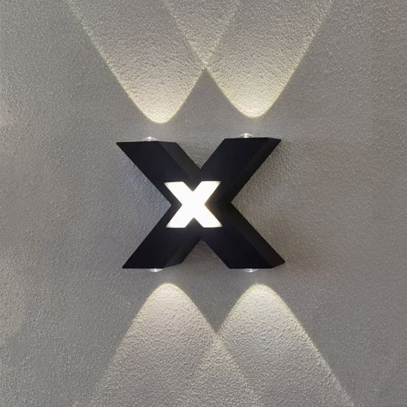 X-Shape Aluminum Patio Outdoor Light
