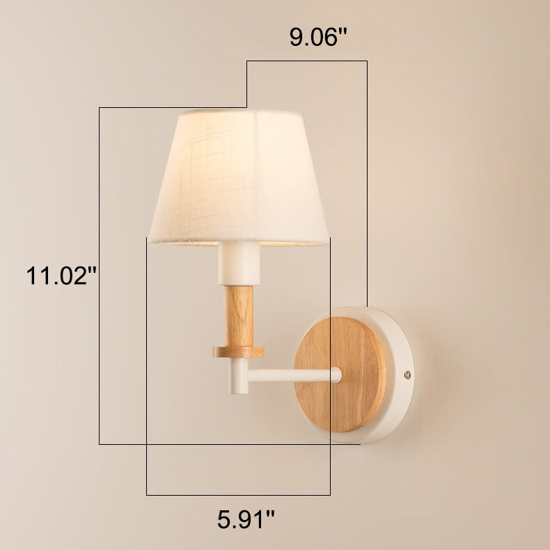 Wooden Tubular Wall Lamp