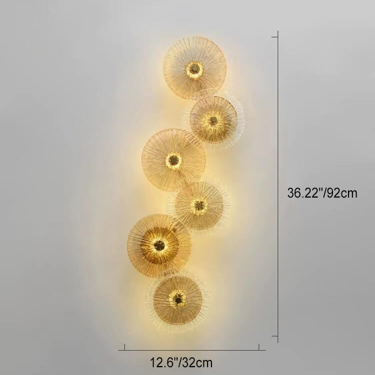 Glass Lotus Leaf Shape Wall Lamp