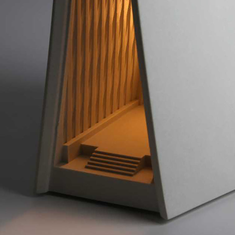 Triangle Concrete Bedroom Table Lamp