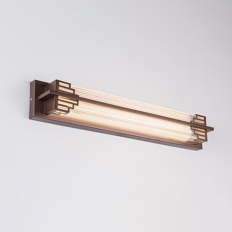 Rectangular Stainless Steel Glass Outdoor Light
