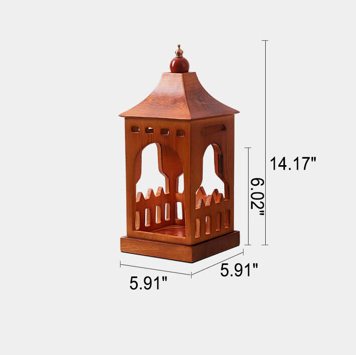 Walnut Cabin Melting Wax Table Lamp