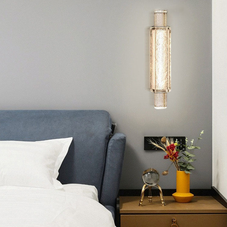 Water Grain Glass Column Wall Lamp