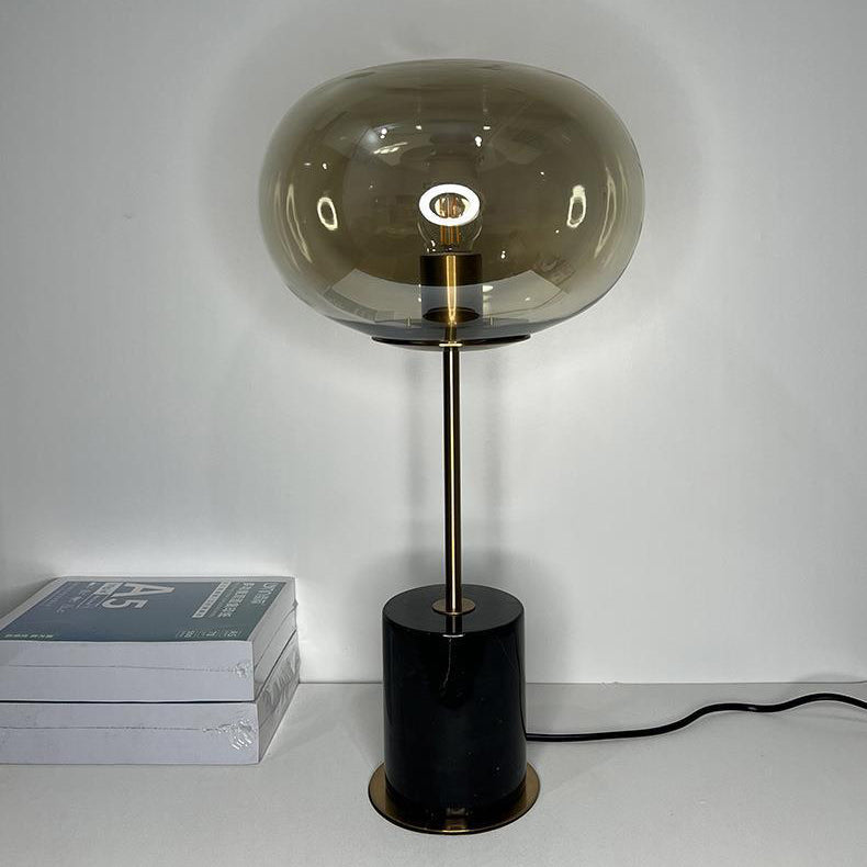 Round Ball Cylinder Marble Table Lamp