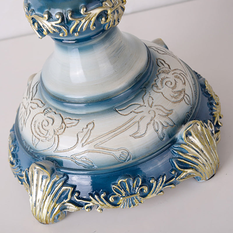 Carved Vase Fabric Resin Table Lamp