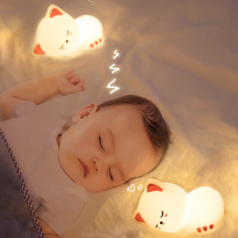Cat Night Silicone Clapping Table Lamp