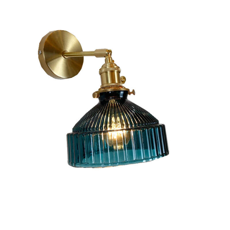 Dome Glass Brass Wall Lamp