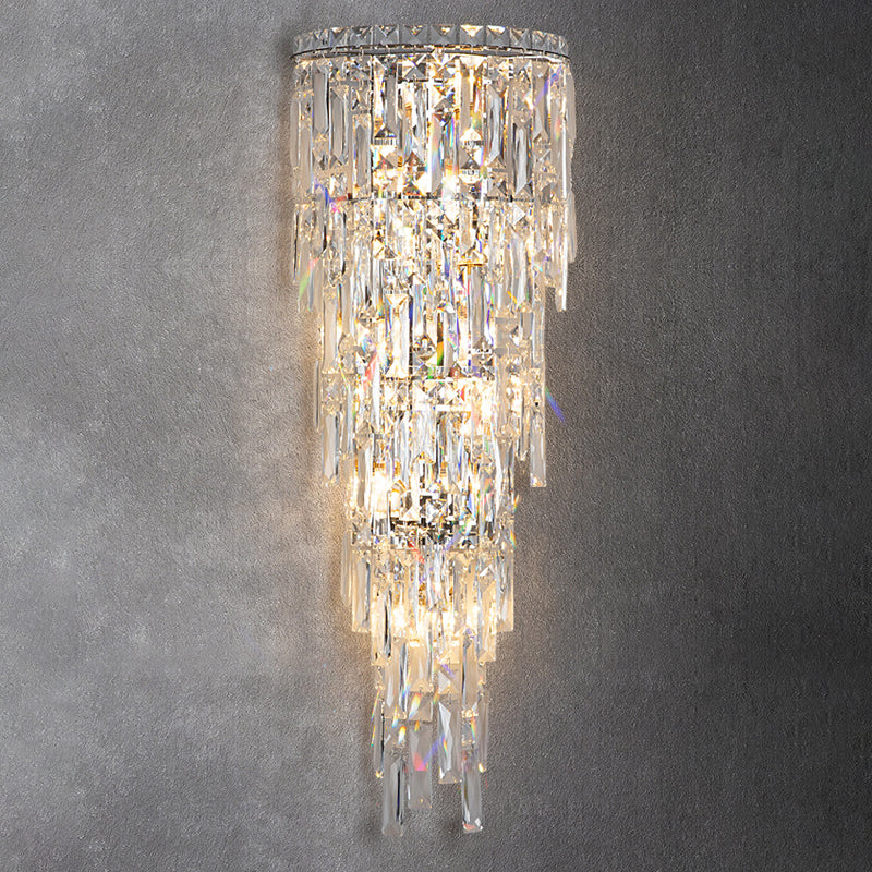 Crystal Tassel Half Living Wall Lamp