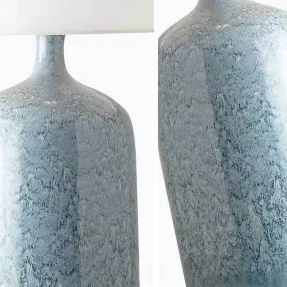 Cylindrical Ceramic Fabric Table Lamp