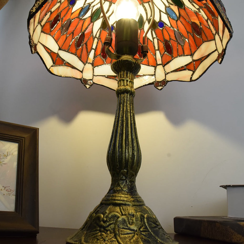 Round Dome Dragonfly Aluminum Table Lamp