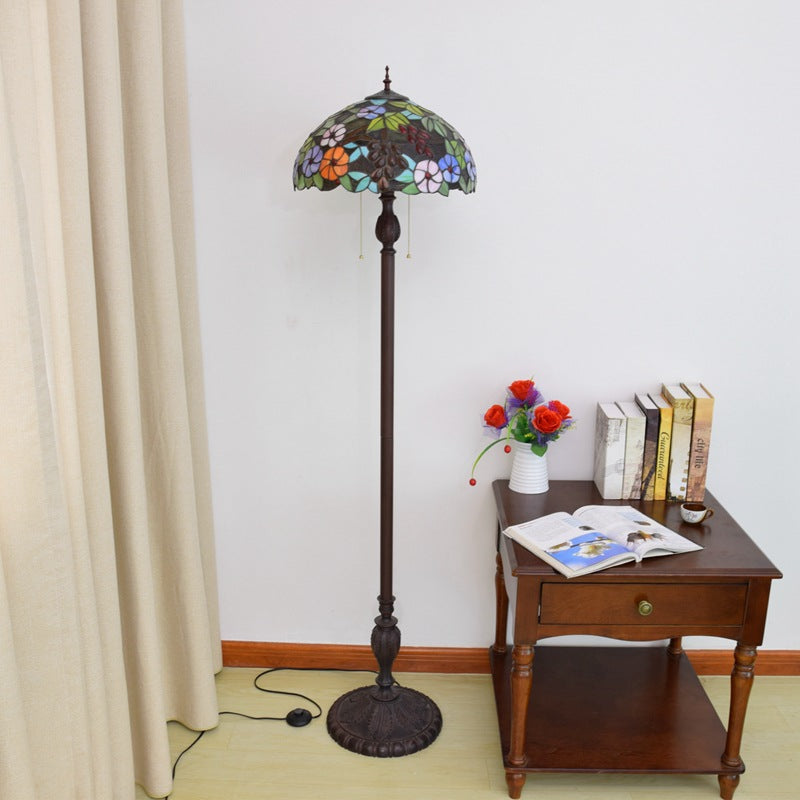Dome Iron Resin Glass 3-Light Floor Lamp