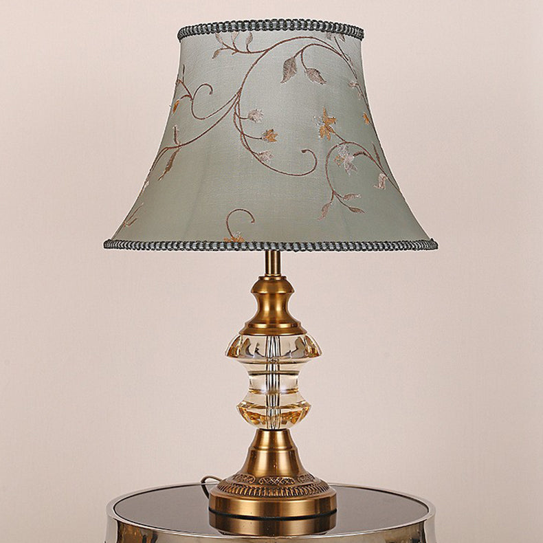 Cylinder Hardware Crystal Fabric Table Lamp