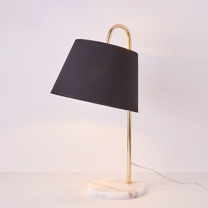 Solid Color Fabric Marble Table Lamp