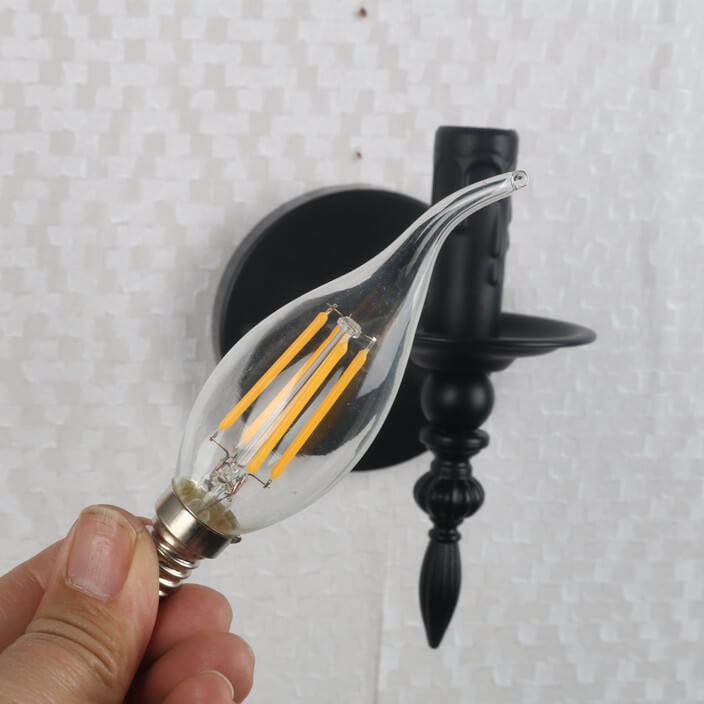 Iron Candle Wall Lamp