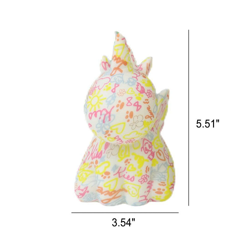 Unicorn Painted 3D Printed Table Lamp