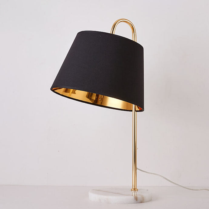 Solid Color Fabric Marble Table Lamp