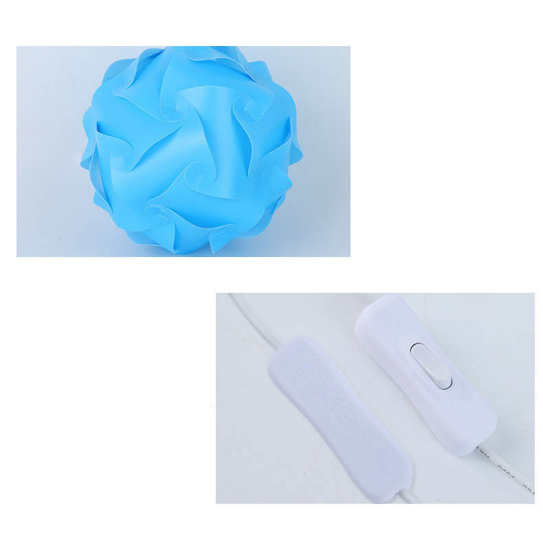 DIY Round Hydrangea Combination Table Lamp