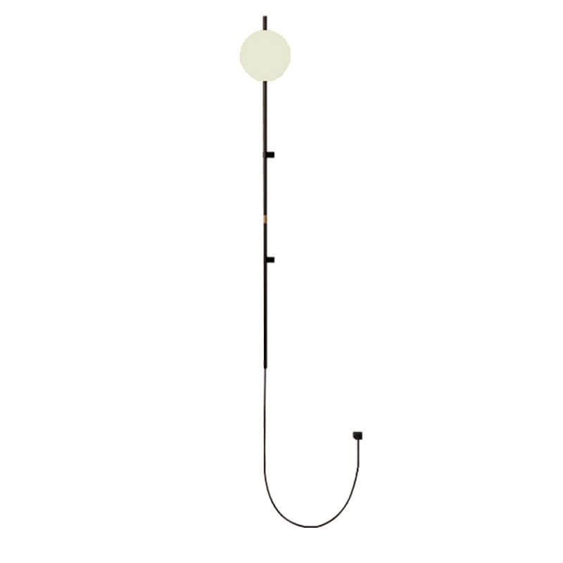 Long Pole Glass Globe1-Light Wall Lamp