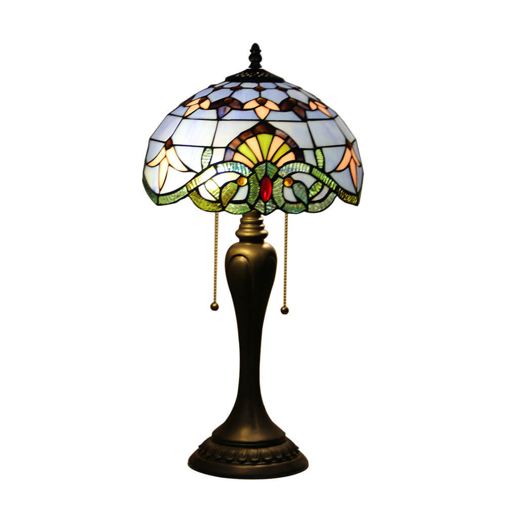 Baroque Stained Glass Dome Table Lamp