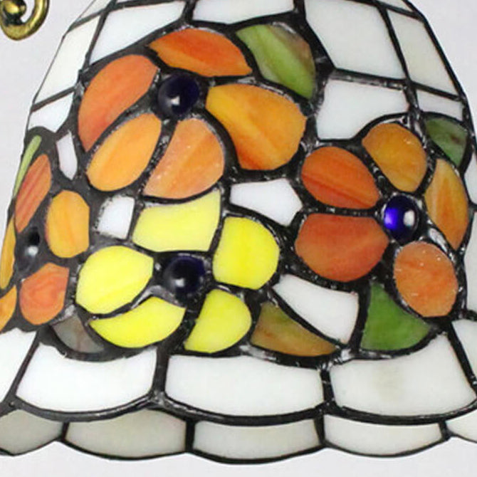 Mediterranean Conical Stained Glass Wall Lamp