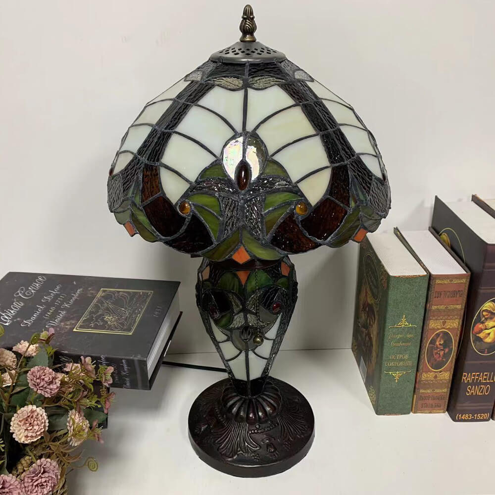 Exquisite Style Stained Glass 3-Light Table Lamp