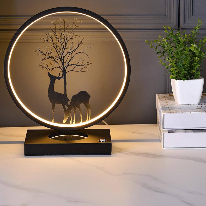 Decorative Tree Deer's Mobile Table Lamp