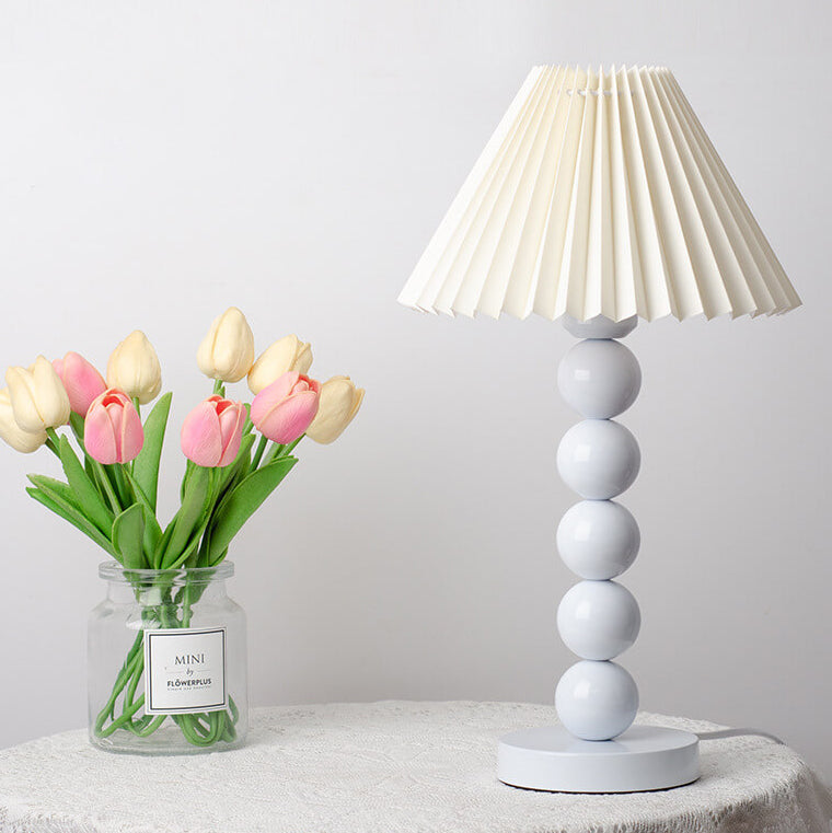 Cone Round Hardware Fabric Table Lamp