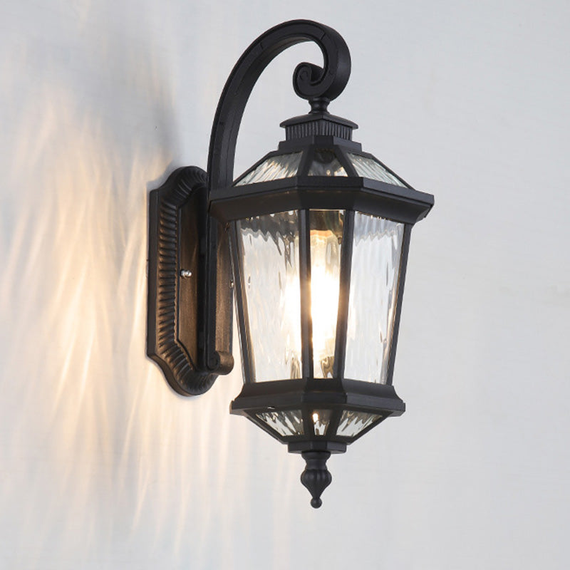 Aluminum Glass Octagon Cylinder Outdoor Light